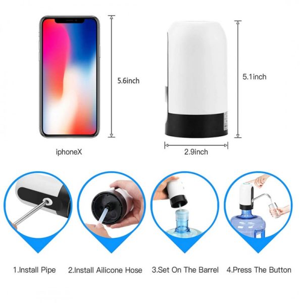 Electric USB Rechargeable Drinking Water Pump for Bottles