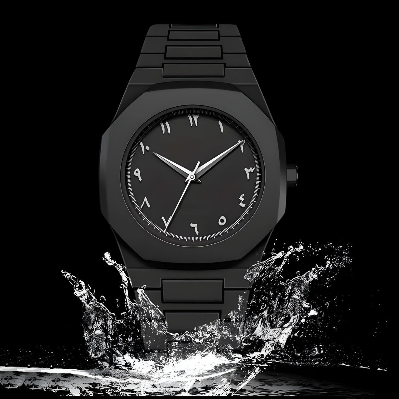 Aura Watch for Men Stylish Aura Watch Black Arabic – Premium Aura Black Watch for Boys – Aura Glasses & Aura Care Included – Elegant Aura Arabic Watch for Men – Black Arabic Aura Watch Design