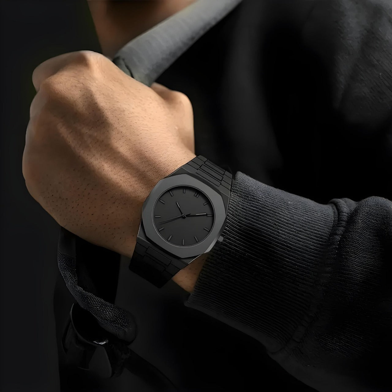 Aura Watch for Men Stylish Aura Watch Black Arabic – Premium Aura Black Watch for Boys – Aura Glasses & Aura Care Included – Elegant Aura Arabic Watch for Men – Black Arabic Aura Watch Design