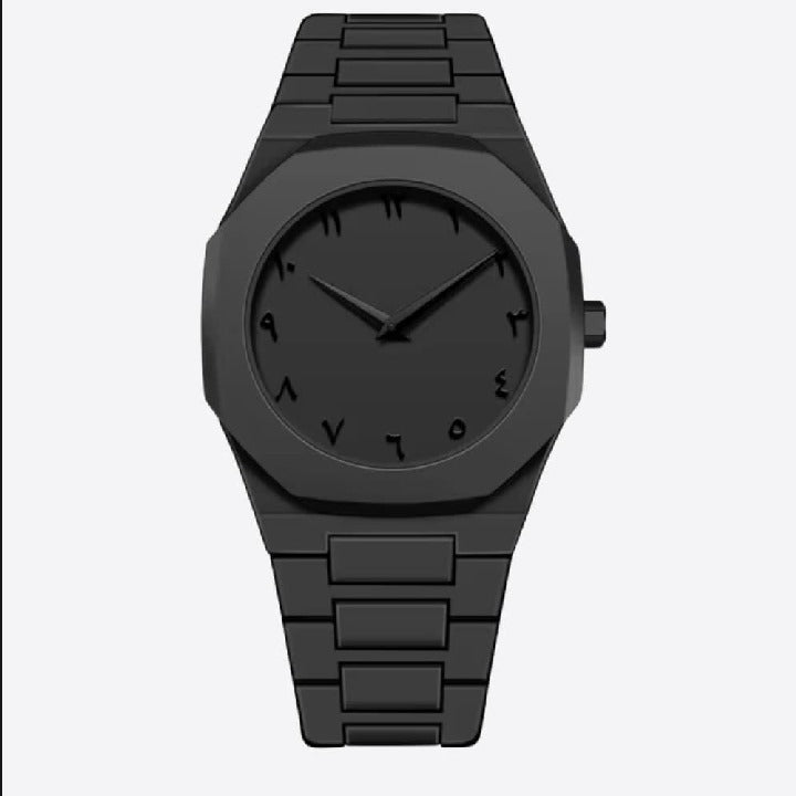 Aura Watch for Men Stylish Aura Watch Black Arabic – Premium Aura Black Watch for Boys – Aura Glasses & Aura Care Included – Elegant Aura Arabic Watch for Men – Black Arabic Aura Watch Design